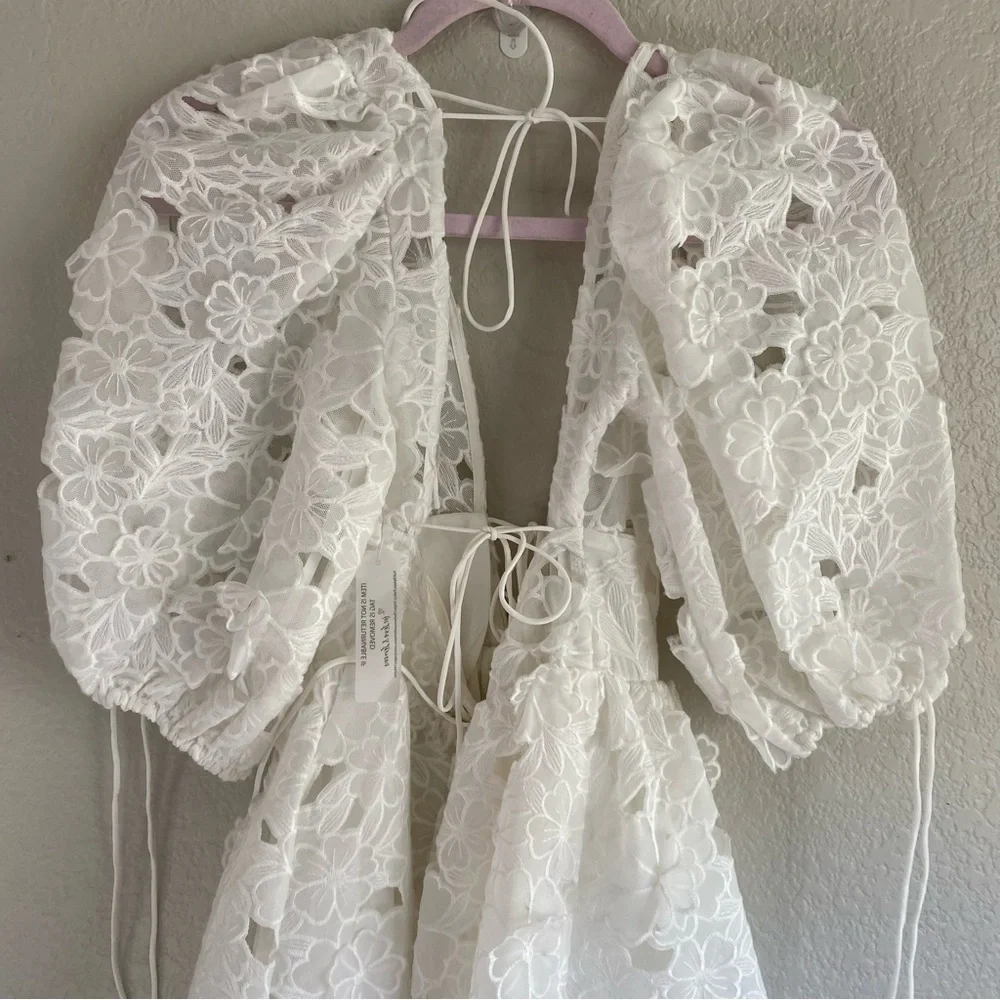 For Love and Lemons | White Leighton Mini Dress - Picture 11 of 12